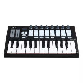 Kfx Mini 25 Ultra Teclado Controlador Midi Usb 25 Teclas 16p