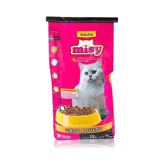 Alimento Para Gato Misy 15 Kg Con Carne De Pescado