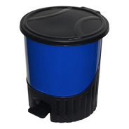 Cesto De Basura Plástico Con Pedal 14 Litros Azul - B1900