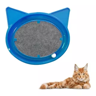 Arranhador Com Bolinha Para Gatos Cat Relax Pop Furacão Pet Cor Azul