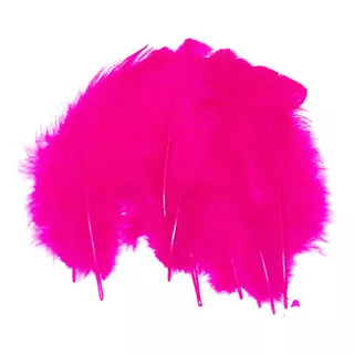 Penas Coloridas Marabu Carnaval Artesanato Pluma Festa 009 Cor Pink