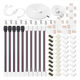 5050 Kit De Conector De Tira De Led Rgb De 4 Pines Incluye C