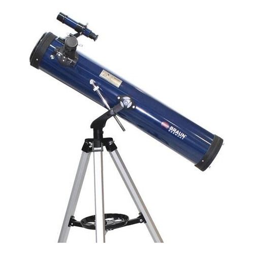 Telescopio Braun 776 350 Aumentos 70076 Altazimutal Lelab Color Azul