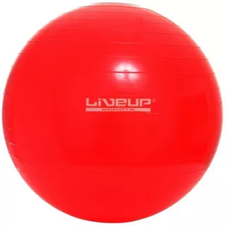 Bola Suiça Premium 45cm Vermelha Liveup Sports Com Bomba Cor Vermelho