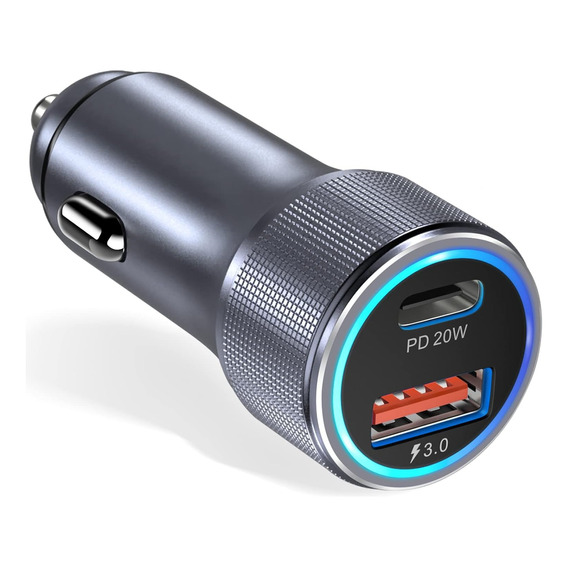 Cargador Carro Carga Rápida Usb Y Usb C iPhone Samsung Otros