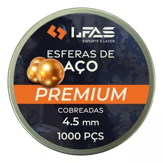 Esferas De Aço 4.5mm Airguns Premium Cobreadas 1000un - Lfas