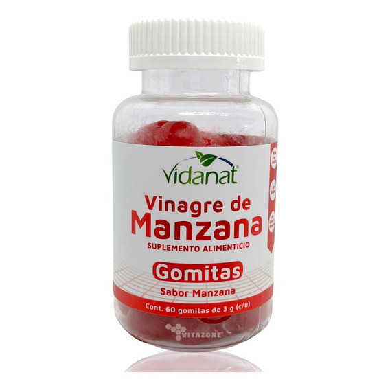 Vinagre De Manzana 60 Gomitas De 3 G Vidanat