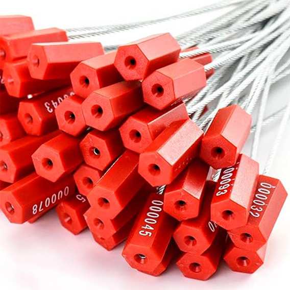 50 Piezas Sellos De Cable De Acero Herméticos, Desechable