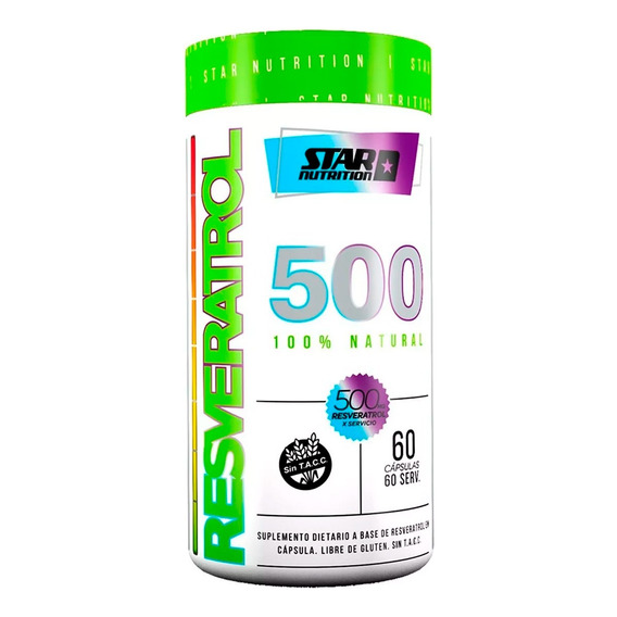 Resveratrol 500 Star Nutrition Antioxidante Natural 60 Capsu