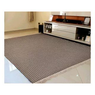 Tapete Para Sala  Anti Alergico ,100% Algodão 1,40m X 2,00m ,super Resistente ,  Lavavel Em Maquina , Alta Durabilidade Comprimento 200 Cm Cor Tabaco Desenho Do Tecido Xadrez Largura 140 Cm