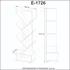 Biblioteca Librero Repisa Estanteria - 050x140x032 - 1726 Color Almendra/Blanco