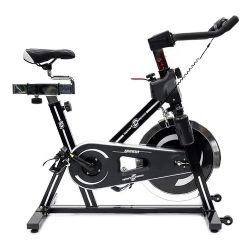 Bicicleta estática Sportfitness Genoa para spinning color negro y gris