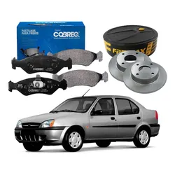  Disco Pastilha Freio Dianteiro Fiesta Sedan 1.0 2000 A 2002