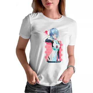 Blusa / Playera Rei Ayanami Anime Evangelion Para Mujer #7
