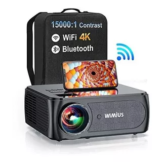 Proyector Wifi, Mini Proyector Bluetooth Portatil Wimius S25 Color Black