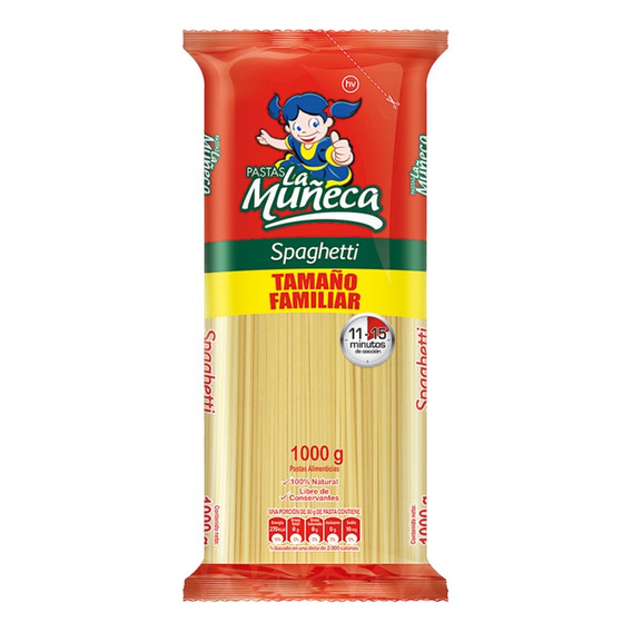 Pasta La Muñeca Spaghetti 1000g - g a $7