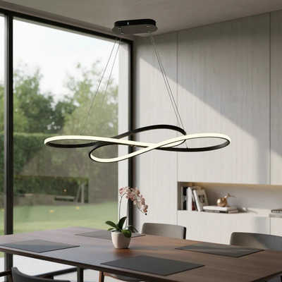 Lampara Colgante L5050 Led Cct Diseño Negro Luz Desing Negro