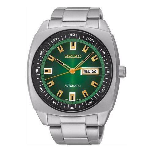 Reloj automático Seiko Snkm97 de acero verde para hombre