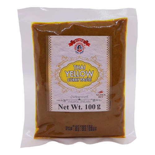 Pasta De Curry Amarillo 100 Gr Origen Tailandia