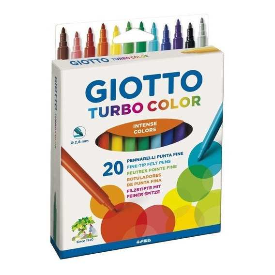 Marcadores Giotto Turbo Color X20 Colores