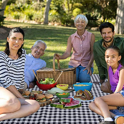 Manta De Picnic Grande Impermeable, 80''x80'' Playa