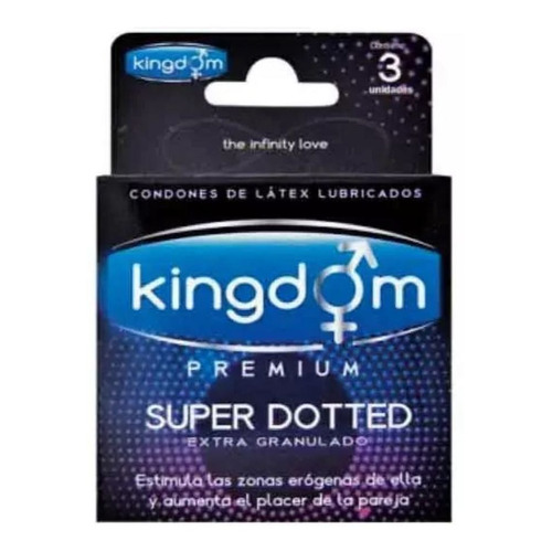 Kingdom Condones Premium Super Granulado 3 Unid