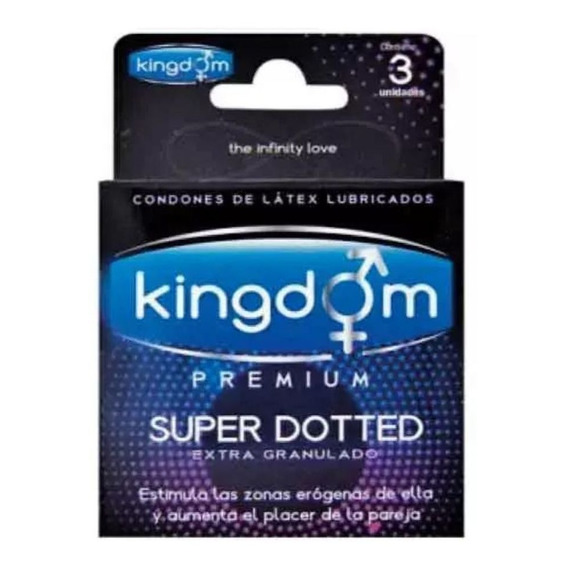 Kingdom Condones Premium Super Granulado 3 Unid