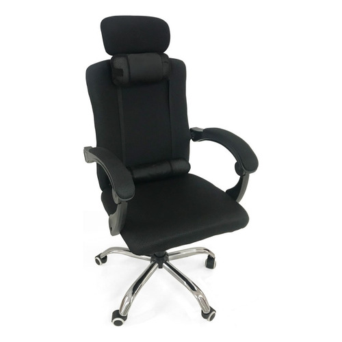  Iko Shop Silla gamer ergonómica  negra con tapizado de tela