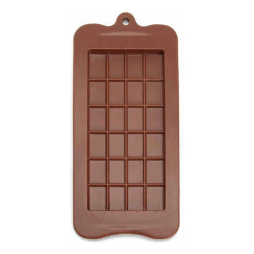 1 molde rectangular de silicona para chocolates cuadrados color marrón claro Pastelería CL