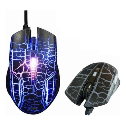 Mouse Gamer Profesional Lisheng Ergonomico 2400dpi Color Negro