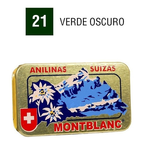 Anilinas Montblanc® Cajita Dorada Color 21. Verde Oscuro