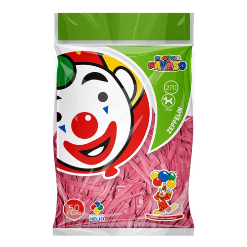 Globos Largos Payaso 50 Piezas #270 Elige Color Para Fiesta Color Rosa Pastel