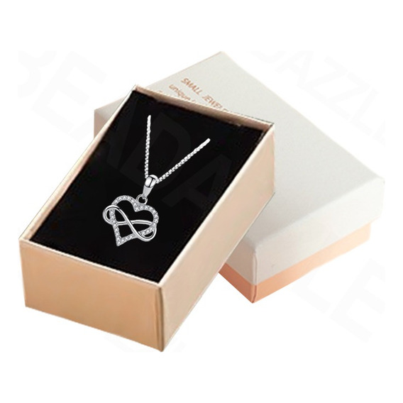 Collar Cadena De Plata 925 Con Dije De Corazón Para Mujer