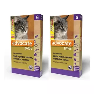 2 Antipulgas Advocate Para Gatos De 4 A 8 Kg Combo 3 Pipetas