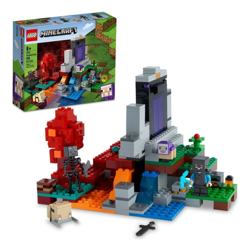 Kit De Construcción Lego Minecraft El Portal En Ruinas 21172 316 Piezas 3+