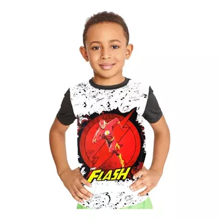 Camiseta Infantil The Flash Desenho O Flash Ref:517