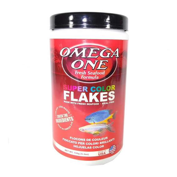 Super Color Flakes 148gr Omega One Para Peces Tropicales