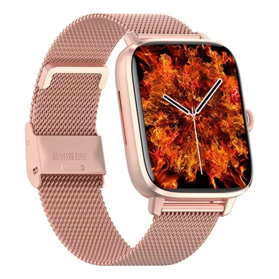 Reloj Inteligente Smartwatch Gold Rose Para Mujer Bluetooth