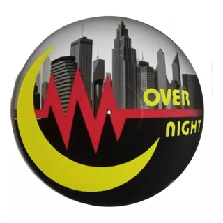 Disco De Vinil Para Decoração - Over Night - Logo 0001