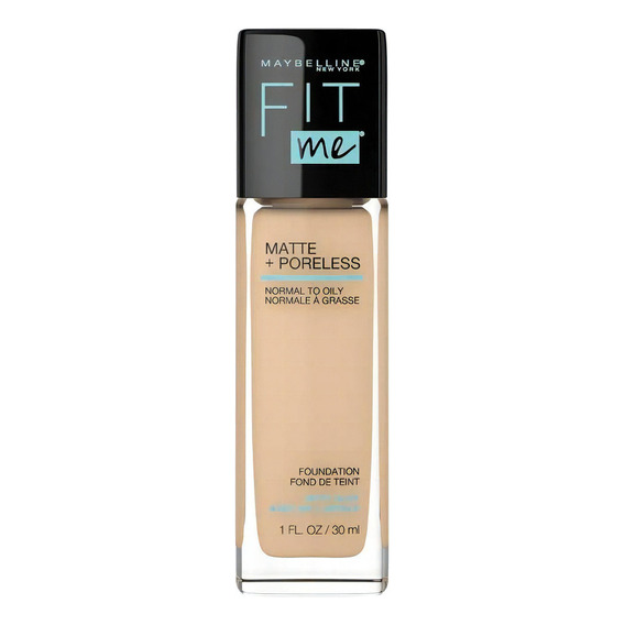 Base de maquillaje líquida Maybelline Fit Me Matte + Poreless- Base De Maquillaje Maybelline Fit Me Matte + Poreless De 30ml tono 220 natural beige - 30mL 30g