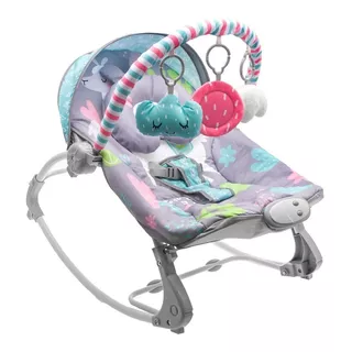 Cadeira De Balanço Para Bebê Dican Lhama Cinza