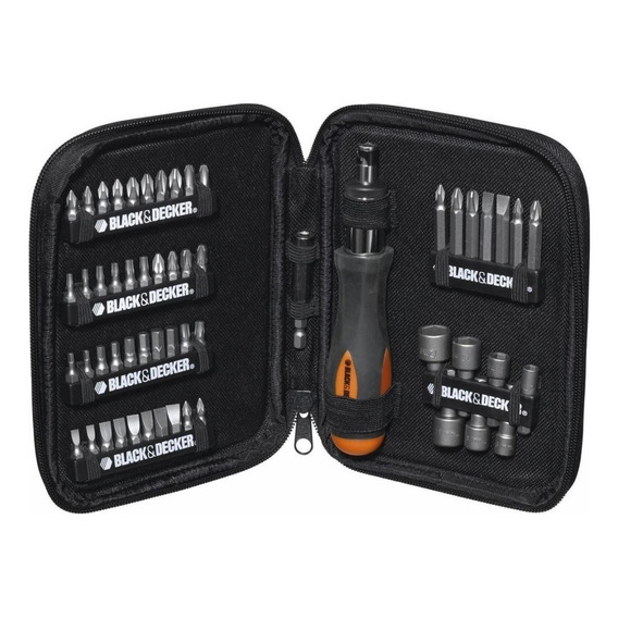 Set Destornillador X56 Piezas Black & Decker A7104LA