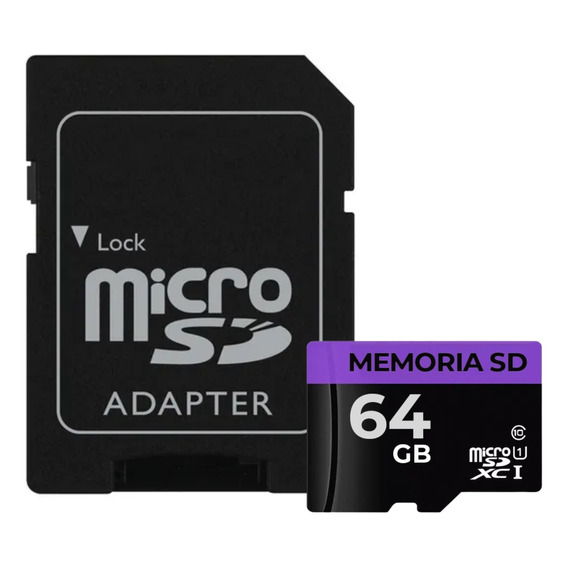 Tarjeta Memoria Micro Sd Xc 64 Gb Clase 10 Cámara Seguridad 