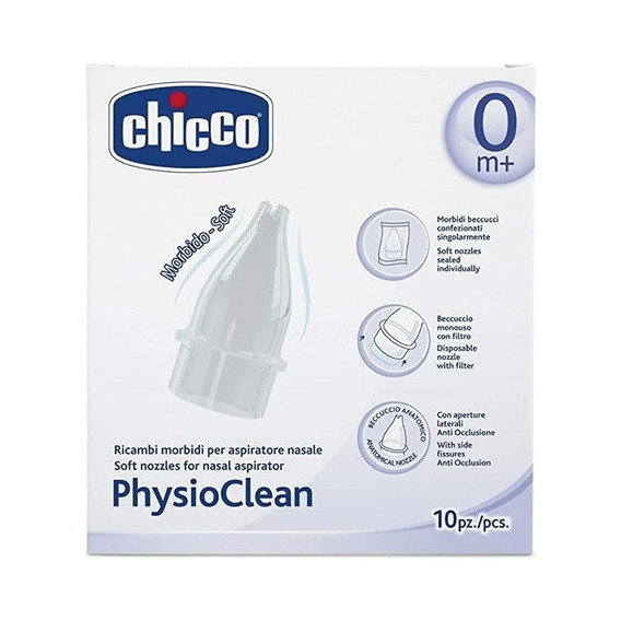 Puntas Suaves Para Aspirador Nasal - Chicco Color Blanco