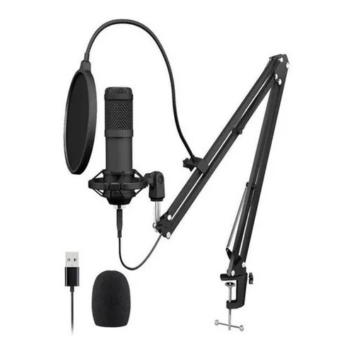 Micrófono Noga MIC-ST700 Condensador Cardioide unidireccional color negro