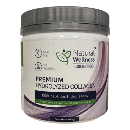 Colágeno - Premium Hydrolyzed Collagen 300g Natural Wellness Sabor Natural (sin Sabor