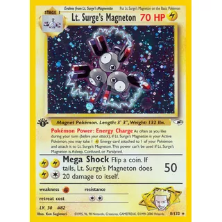 Lt. Surge's Magneton 8/132 Holo Carta Pokemon Gym Heroes