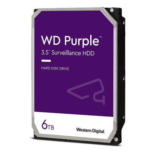 Disco duro interno Western Digital WD Purple WD60PURZ 6TB púrpura