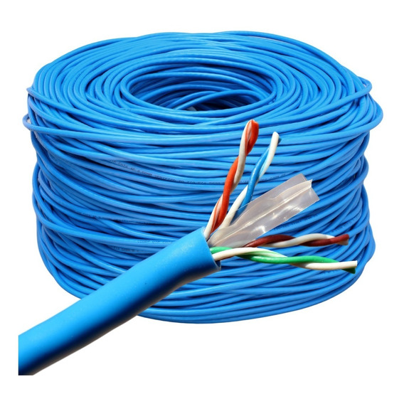 70 Metros Cable Red Cat 6 Utp Rj45 Cat6 Azul Cober