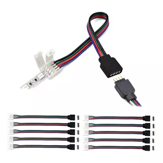 20pzs Conector Broche Cable Para Tiras Led Rgb 4pines Madre 